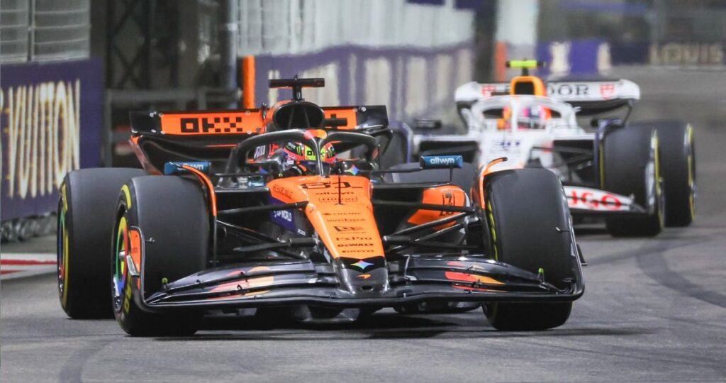 GP de Singapur: Oscar Piastri Domina en la Segunda Sesión de Entrenamiento Libre y Monta un Ritmo Imparable en un Día Caótico en Marina Bay