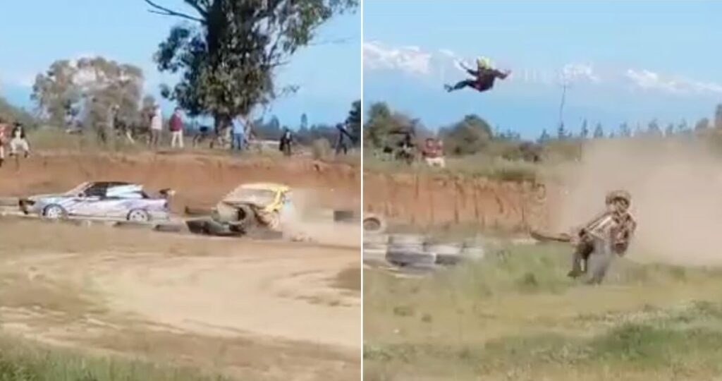 Piloto de automovilismo supera milagrosamente un brutal accidente en Linares al volcar y salir eyectado del coche